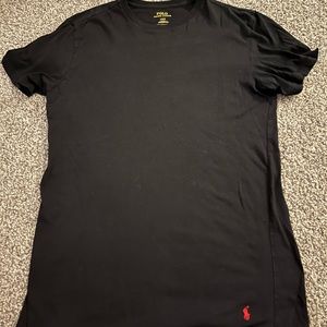 Polo Ralph Lauren Plain Black Comfort T Shirt - Sz L Slim Fit